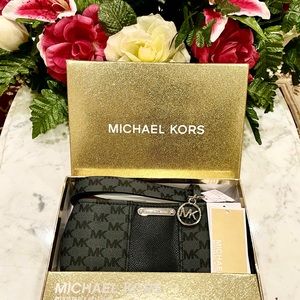 Michael Kors Adjustable Belt Waist Bag, Fanny Pack Black Gray
